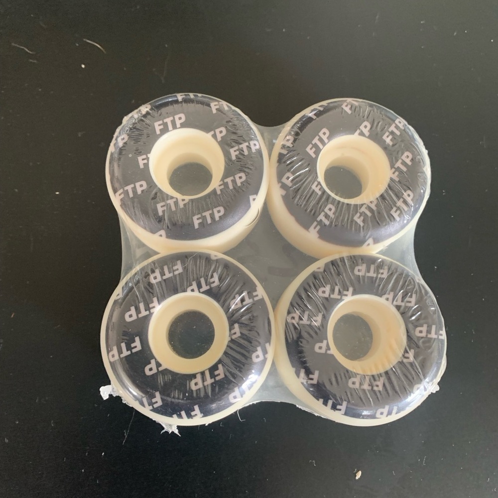 FTP Black and White Skateboard Wheels